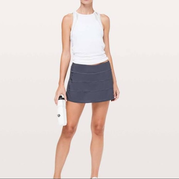 lululemon athletica Dresses & Skirts - Lululemon Pace Rival Skirt Cadet Blue Hidden Phone Picket Skort